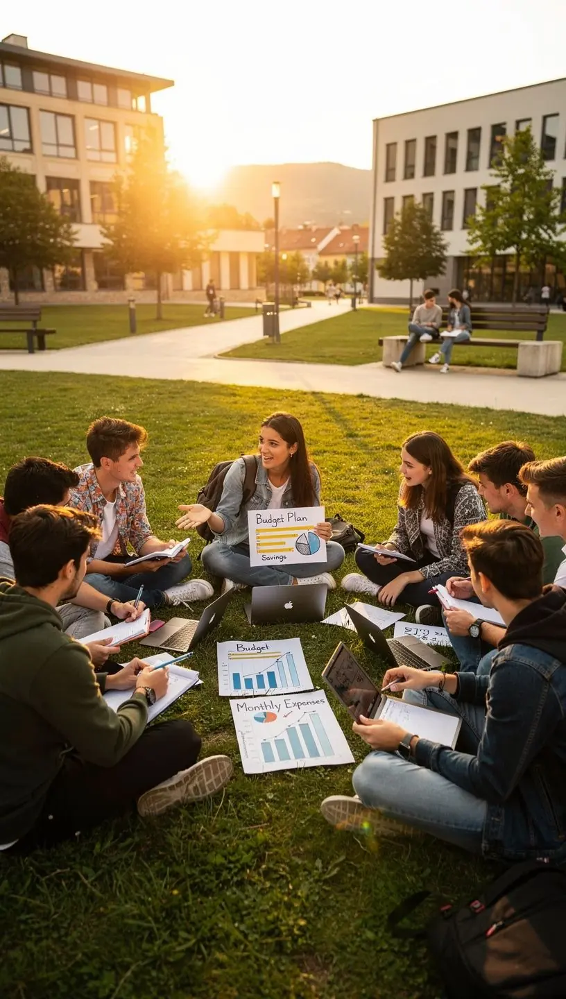 Digitális eszközök, mint okostelefon és laptop, melyeken költségvetési alkalmazás fut.