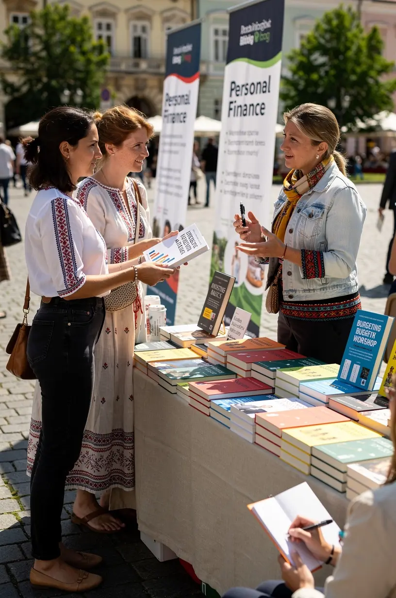 Őszi havi offline pénzügyi találkozó helyszíne, ahol tagok beszélgetnek és kávéznak.